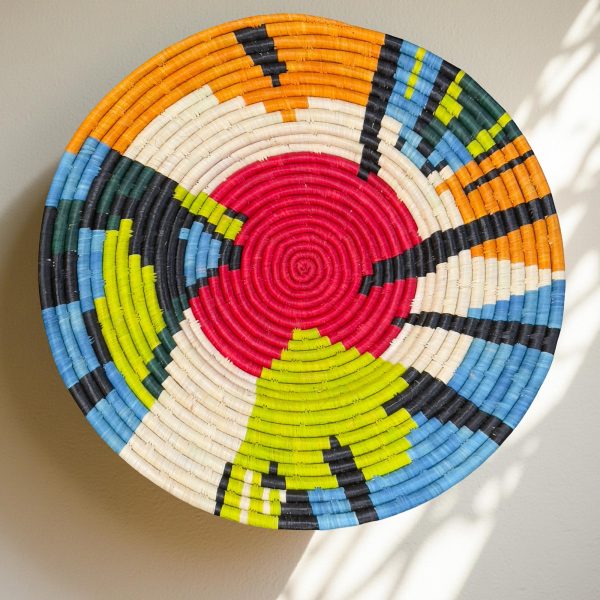 Handwoven Abstract Raffia Wall Hanging Plate Mat Sets - Various Sizes - Image 2
