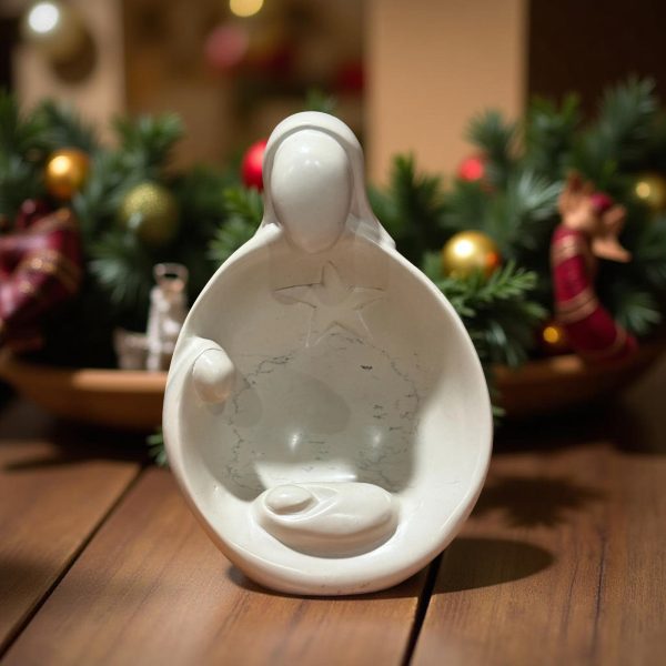 One Piece Natural Kisii Soapstone Nativity - Holy Family - Image 6