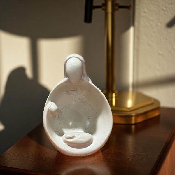 One Piece Natural Kisii Soapstone Nativity - Holy Family - Image 5