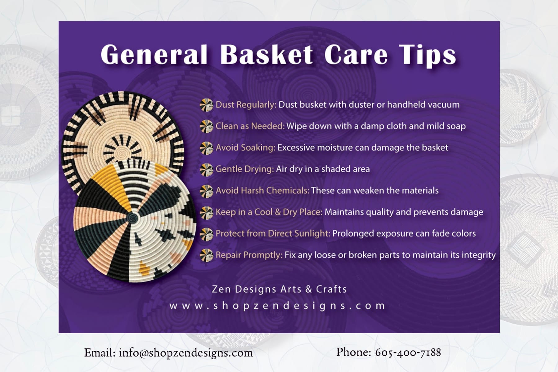 Handmade Sisal Basket Vases in Tan, Yellow, Brown with Wavy Floral Design - Image 10