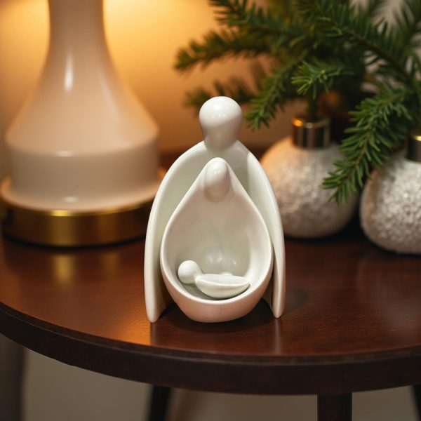 Three Piece Natural Kisii Soapstone Nativity - Holy Family - Image 3