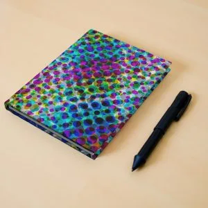 The Zen Matte Ruled Hardcover Journal with Illustrated Polkadot Cover Design