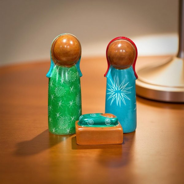 Kisii Soapstone Nativity - Holy Family - Image 8