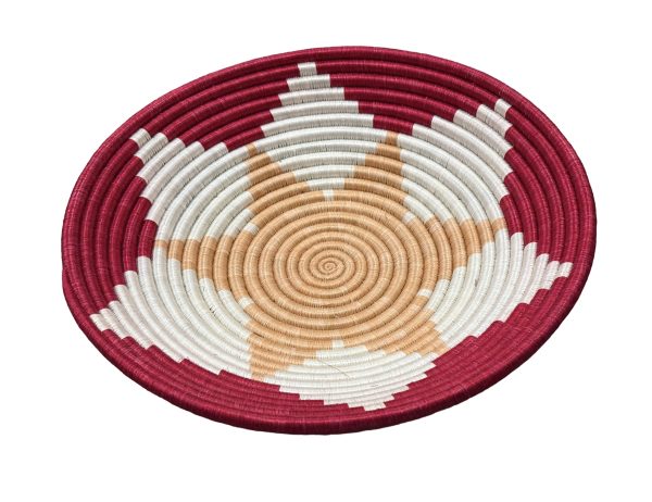 Red,Tan and Sisal Baskets - 12”, 10”, 8” - Image 4