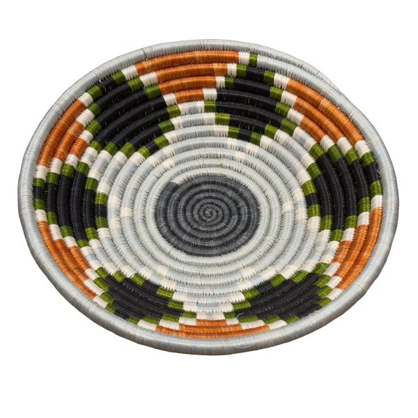 Handwoven Sisal basket Bowl with Kaleidoscope Design in 12, 10, 8 Inches Diameter - Image 4