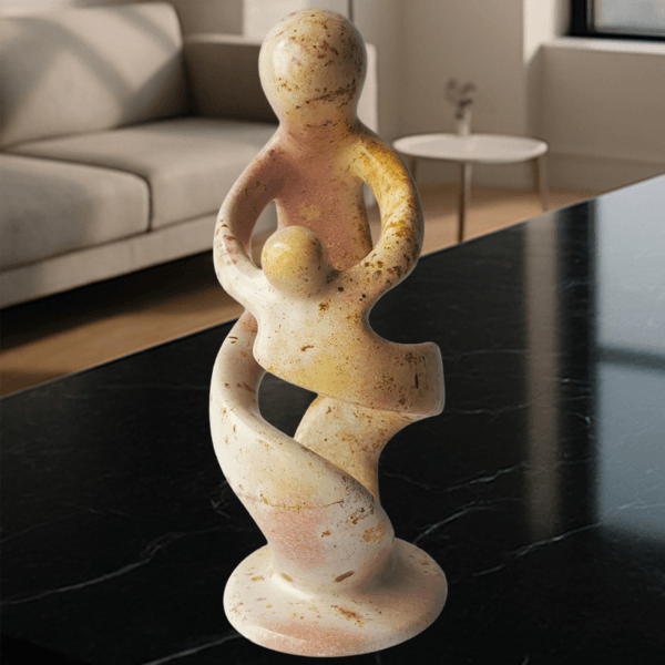 Handcarved 8 Inch Family Sculptures made from Kisii Soapstone