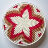 Red, Tan and Natural Baskets - 12”, 10”, 8”