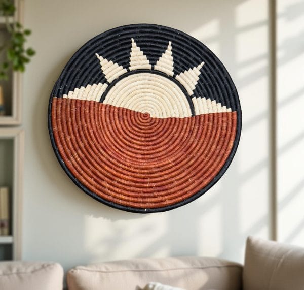 Bown, Black, Natural Raffia Plate Mat