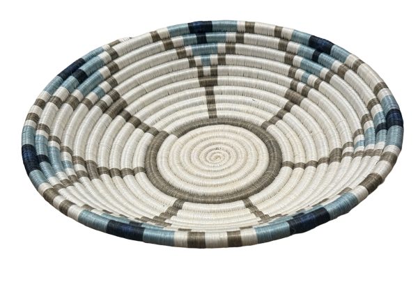 Teal, Natural Basket Bowls - 12”, 10”, 8” - Image 2