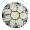 Teal, Natural Basket Bowls - 12”, 10”, 8”