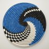 Blue, Black Basket Bowls - 12”, 10”, 8”
