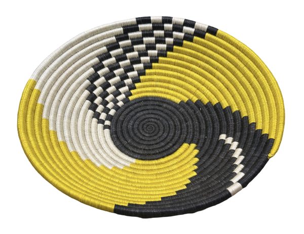 Yellow, Black Basket Bowls - 12”, 10”, 8” - Image 4