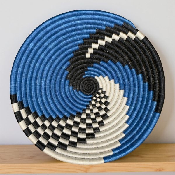Blue, Black Basket Bowls - 12”, 10”, 8” - Image 2