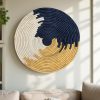 Blue,Tan and Natural Raffia Plate Mat