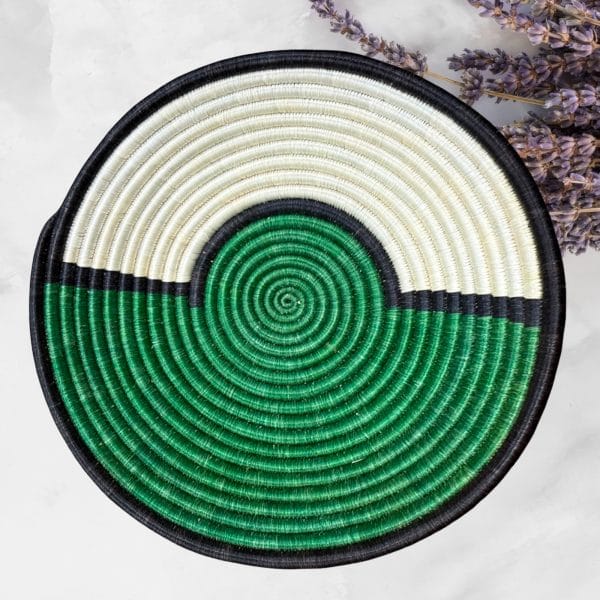 Green and White sisal bows - 12”, 10”, 8” - Image 3