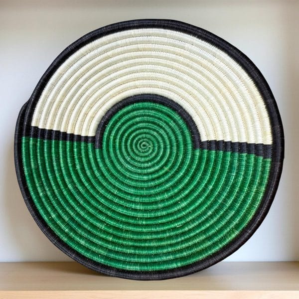 Green and White sisal bows - 12”, 10”, 8” - Image 2