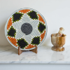 Handwoven Sisal basket Bowl with Kaleidoscope Design in 12, 10, 8 Inches Diameter