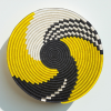 Yellow, Black Basket Bowls - 12”, 10”, 8”