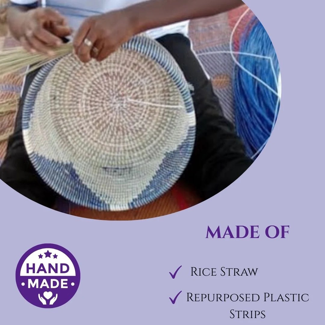 Handwoven,Lidded Senegalese Storage Basket with Handle, Ideal for Organizing Small Items - Image 11