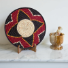 Maroon, Black and Natural Toro basket Bowl - 12 Inches