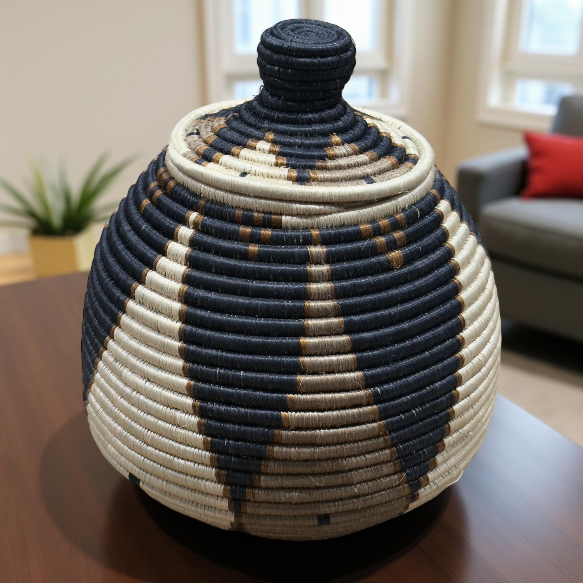 Handwoven Sisal African Storage Baskets - Various Colors and Sizes - Image 8