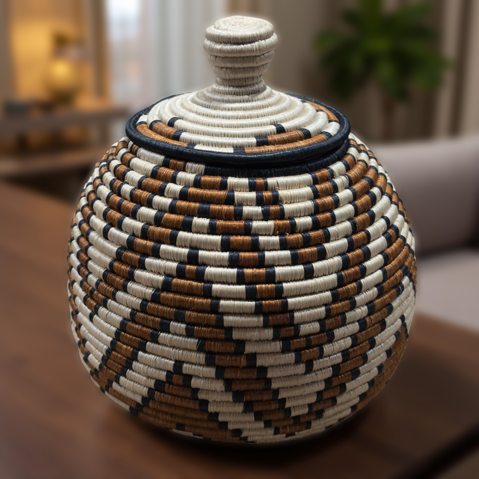 Handwoven Sisal African Storage Baskets - Various Colors and Sizes - Image 4