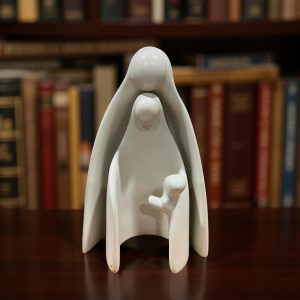 Two Piece Natural Kisii Soapstone Nativity - Holy Family