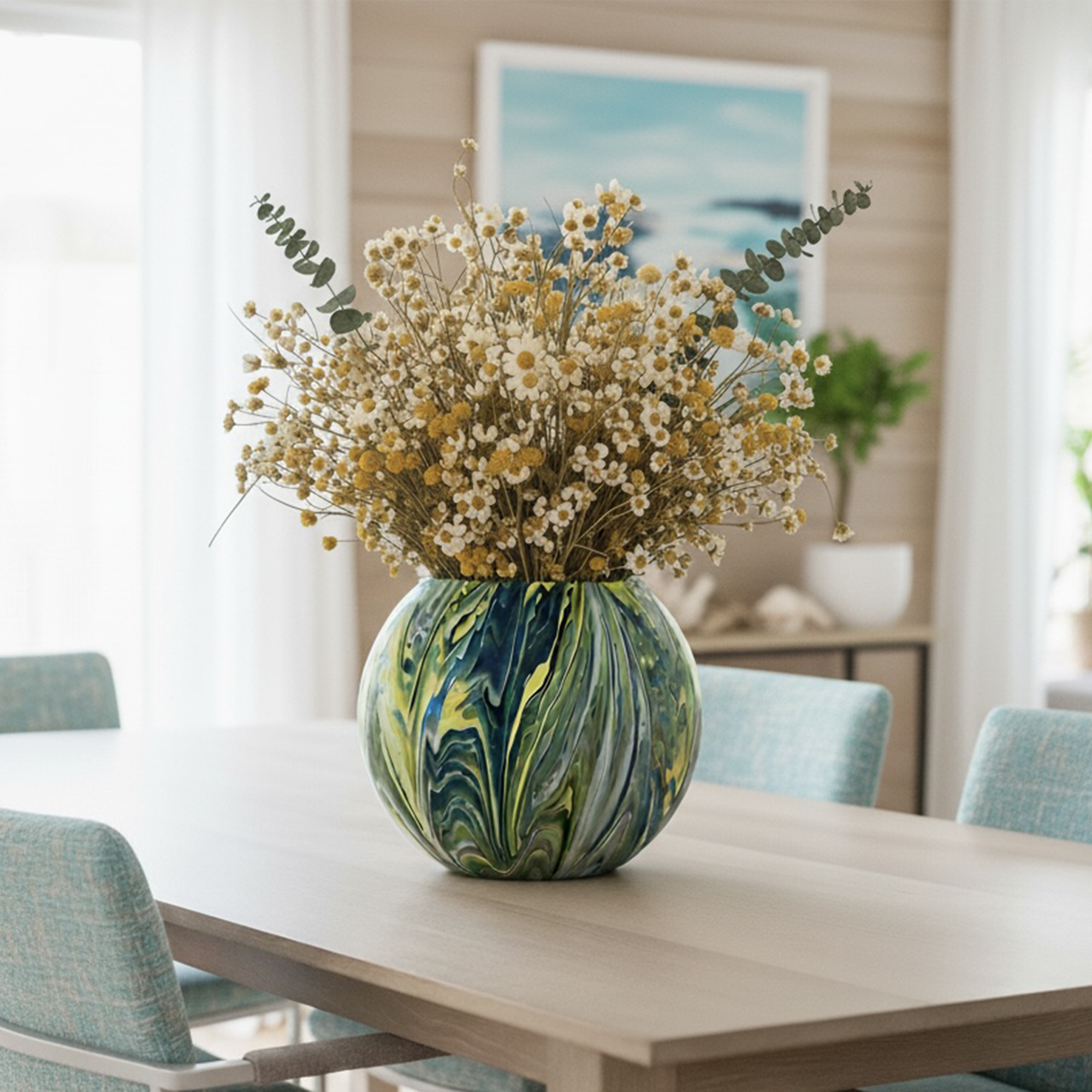 Custom Repurposed Acrylic Painted Vases - Image 2