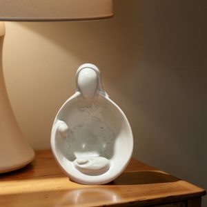 One Piece Natural Kisii Soapstone Nativity - Holy Family