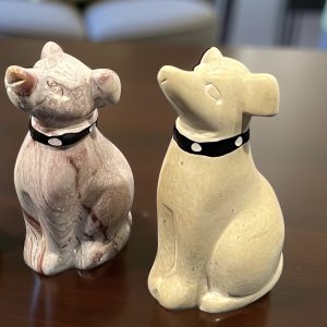 Handcarved Soaptstone Dog Figurine