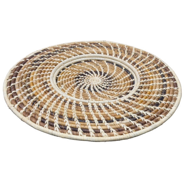Handwoven Banana Leaves and Raffia Wall Plate - Image 3