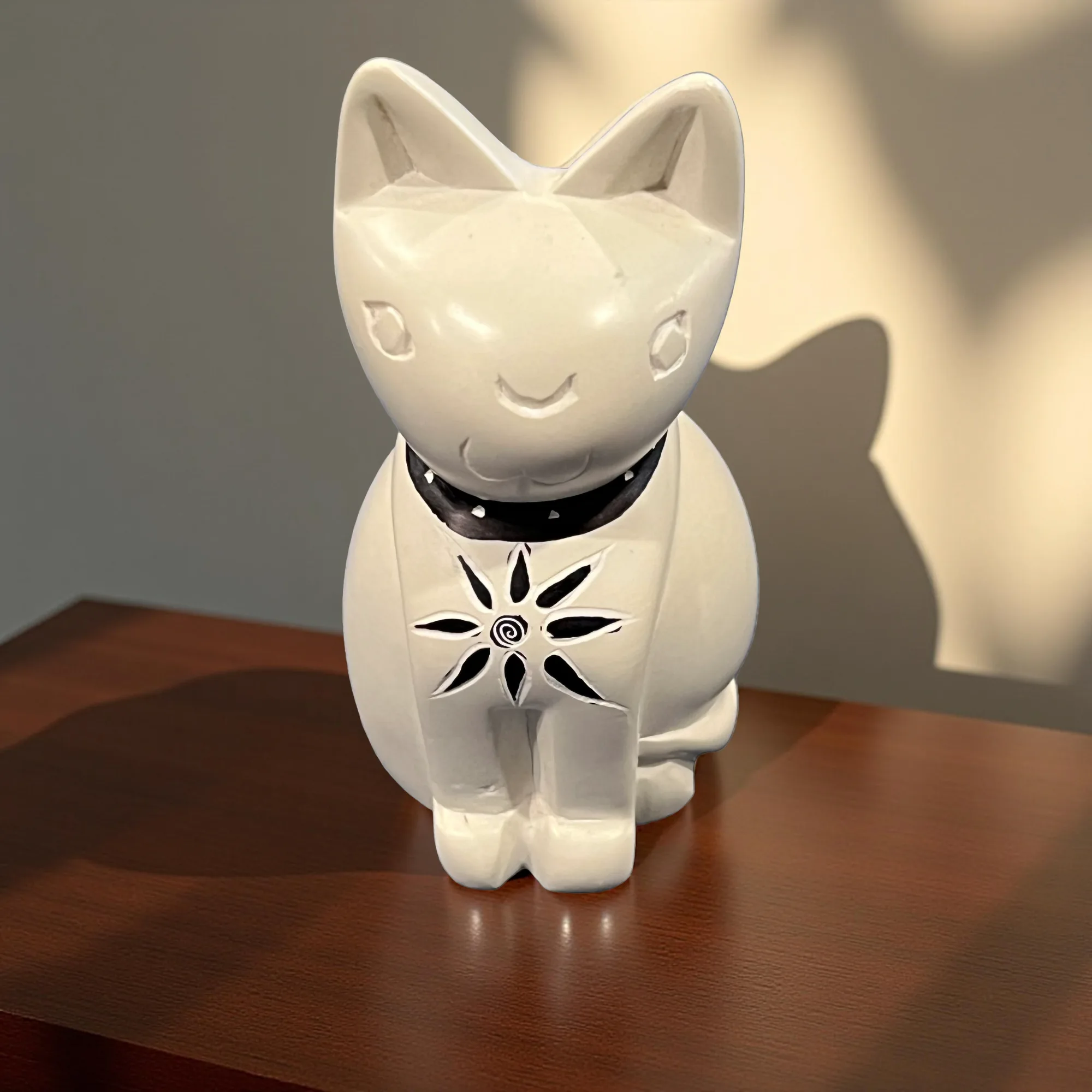 Handcrafted Soapstone Collectable Cat Figurine, Desk and Tabletop Decor - Image 7