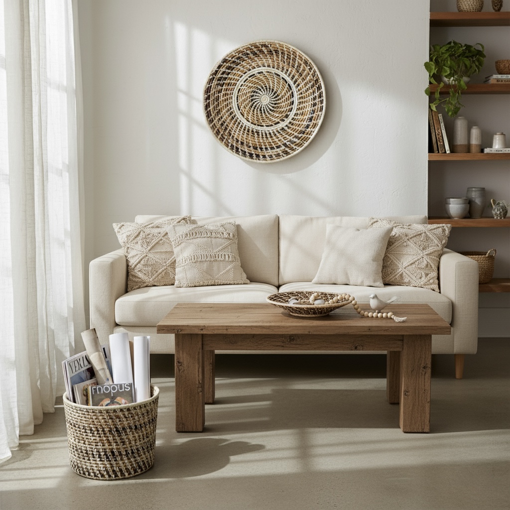 Unique Banana Leaves and Raffia Planter, Storage Basket, Open Bath Bin - Various Sizes - Image 6