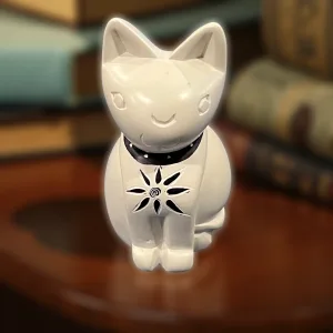 Handcrafted Soapstone Collectable Cat Figurine, Desk and Tabletop Decor