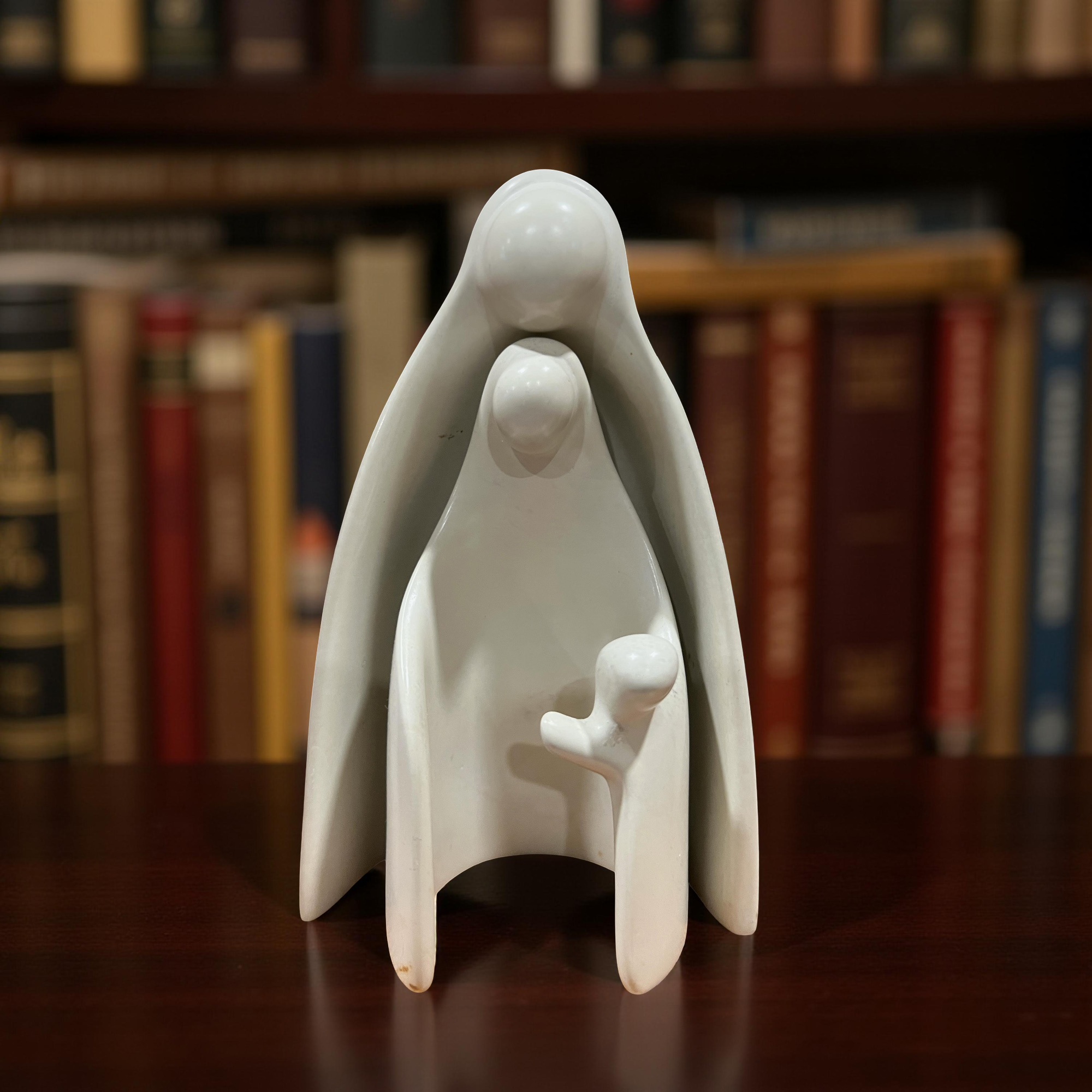 Two Piece Natural Kisii Soapstone Nativity - Holy Family
