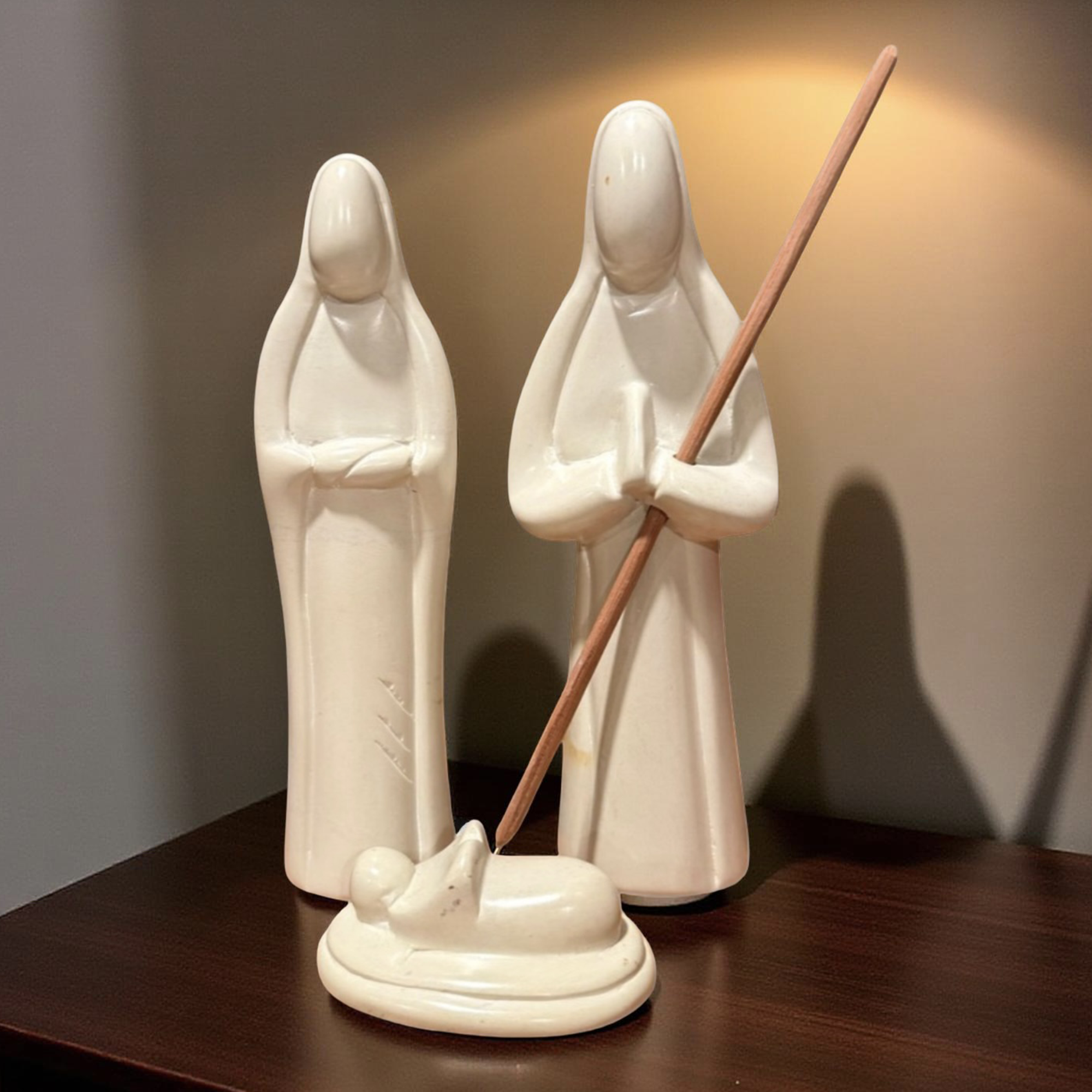 Natural Kisii Soapstone Nativity - Holy Family - Image 2