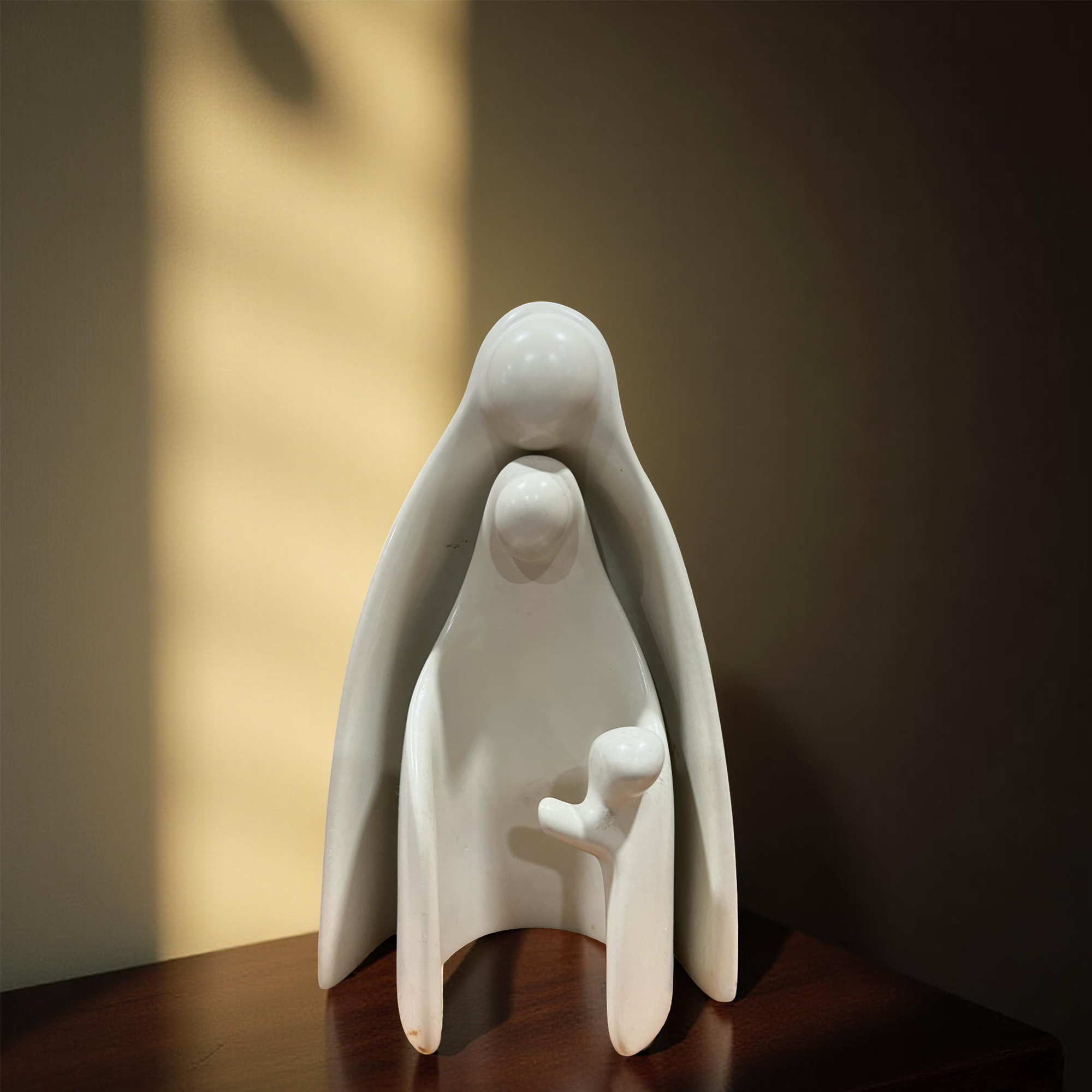 Two Piece Natural Kisii Soapstone Nativity - Holy Family - Image 3