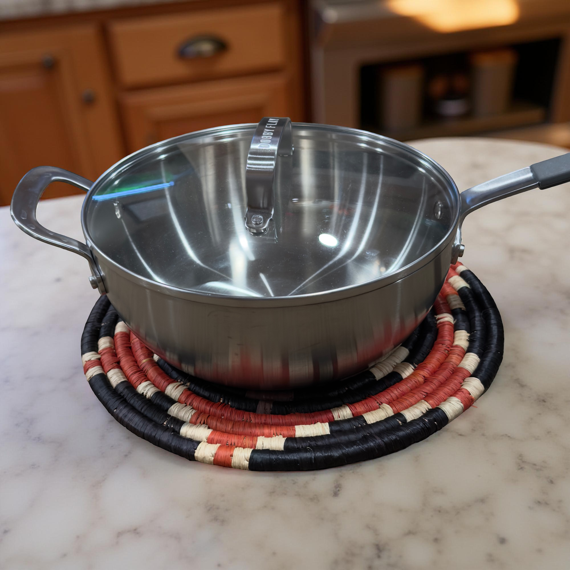 Raffia African Trivet Baskets for wall and Kitchen - Various Colors and Sizes - Image 10