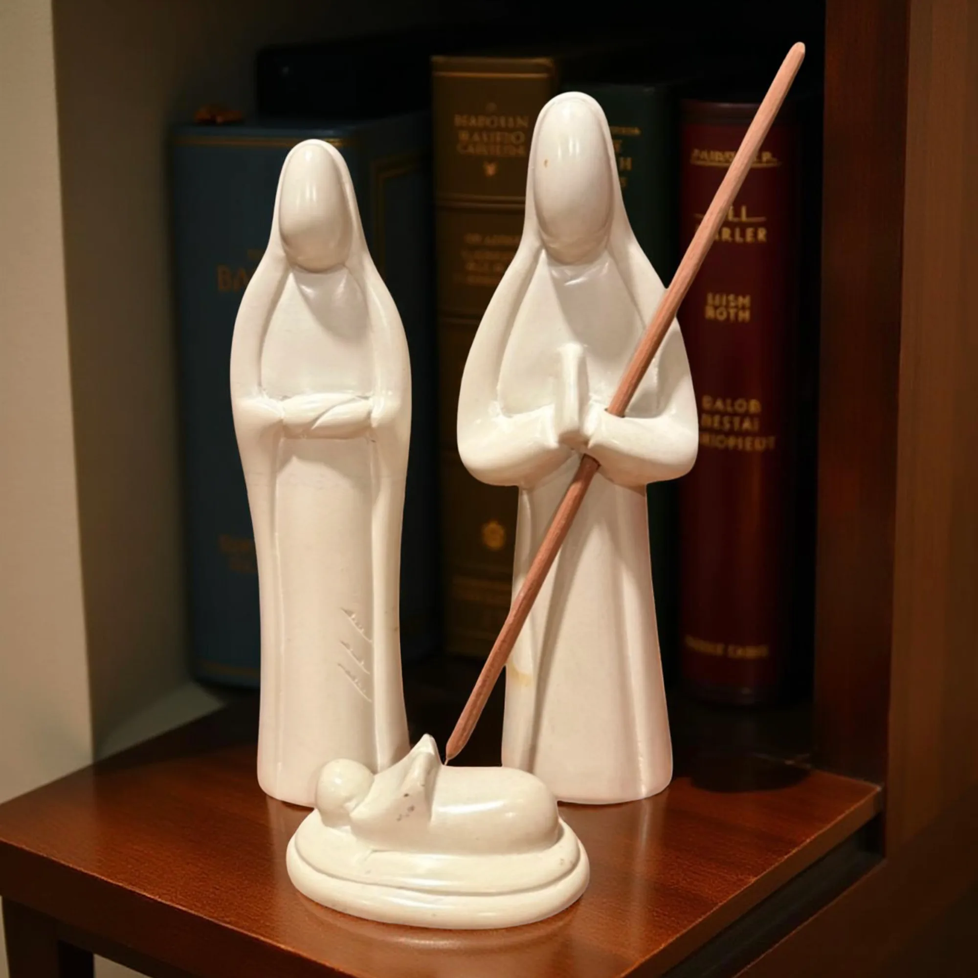 Natural Kisii Soapstone Nativity Set - Holy Family