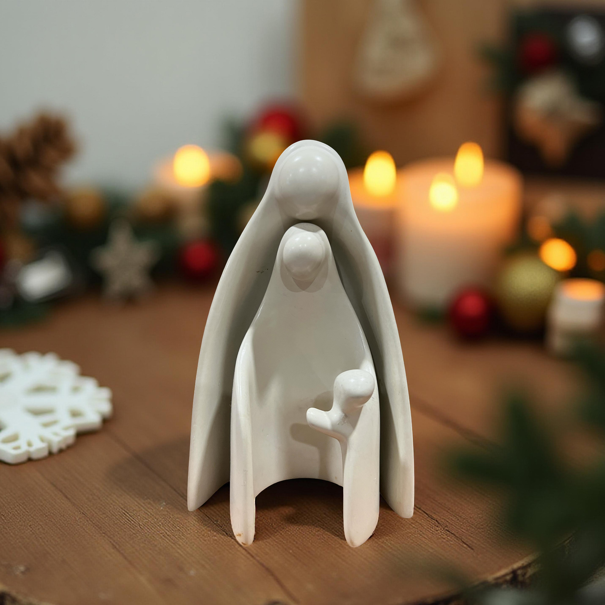 Two Piece Natural Kisii Soapstone Nativity - Holy Family - Image 6