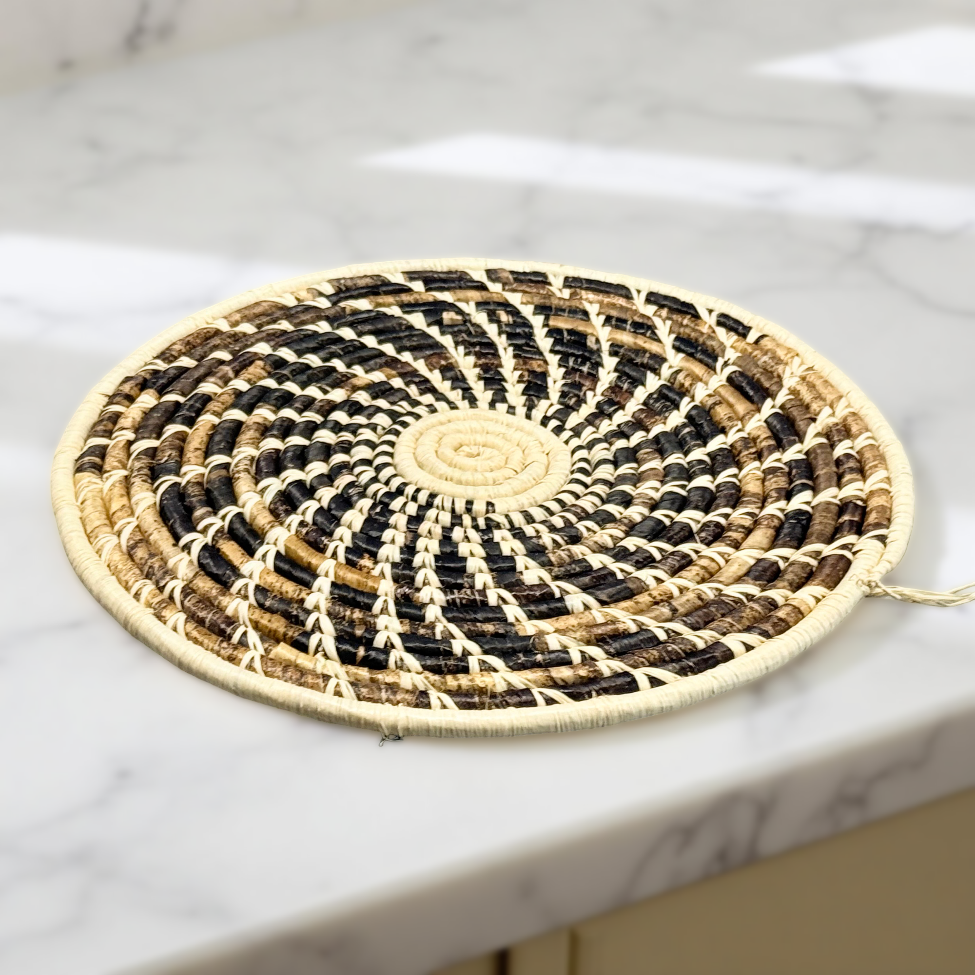 Raffia African Trivet Baskets for wall and Kitchen - Various Colors and Sizes