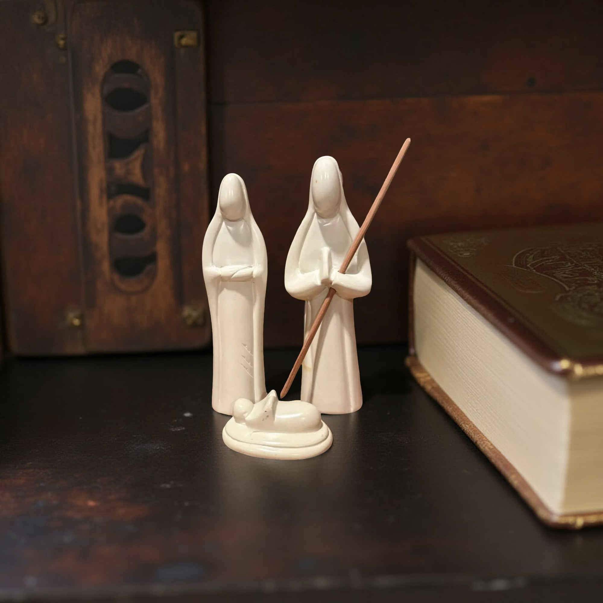 Natural Kisii Soapstone Nativity - Holy Family - Image 4