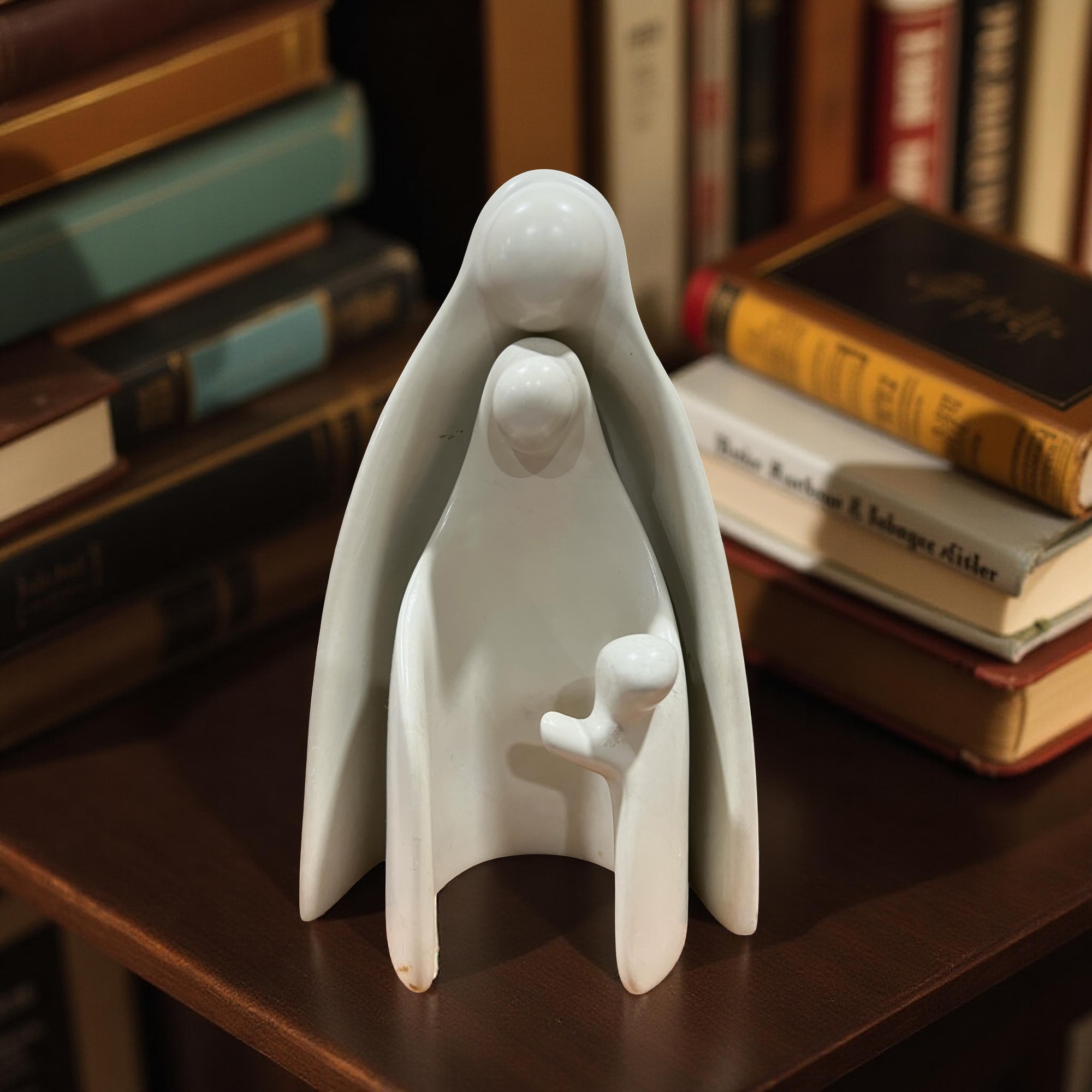 Two Piece Natural Kisii Soapstone Nativity - Holy Family - Image 2