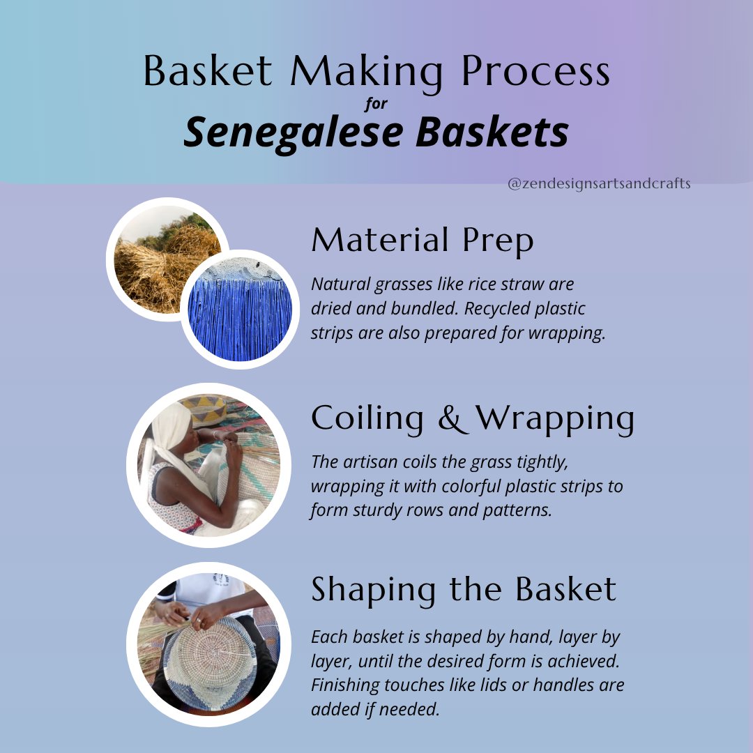 Handwoven Senegalese Oval Storage Baskets with Lid - Image 9