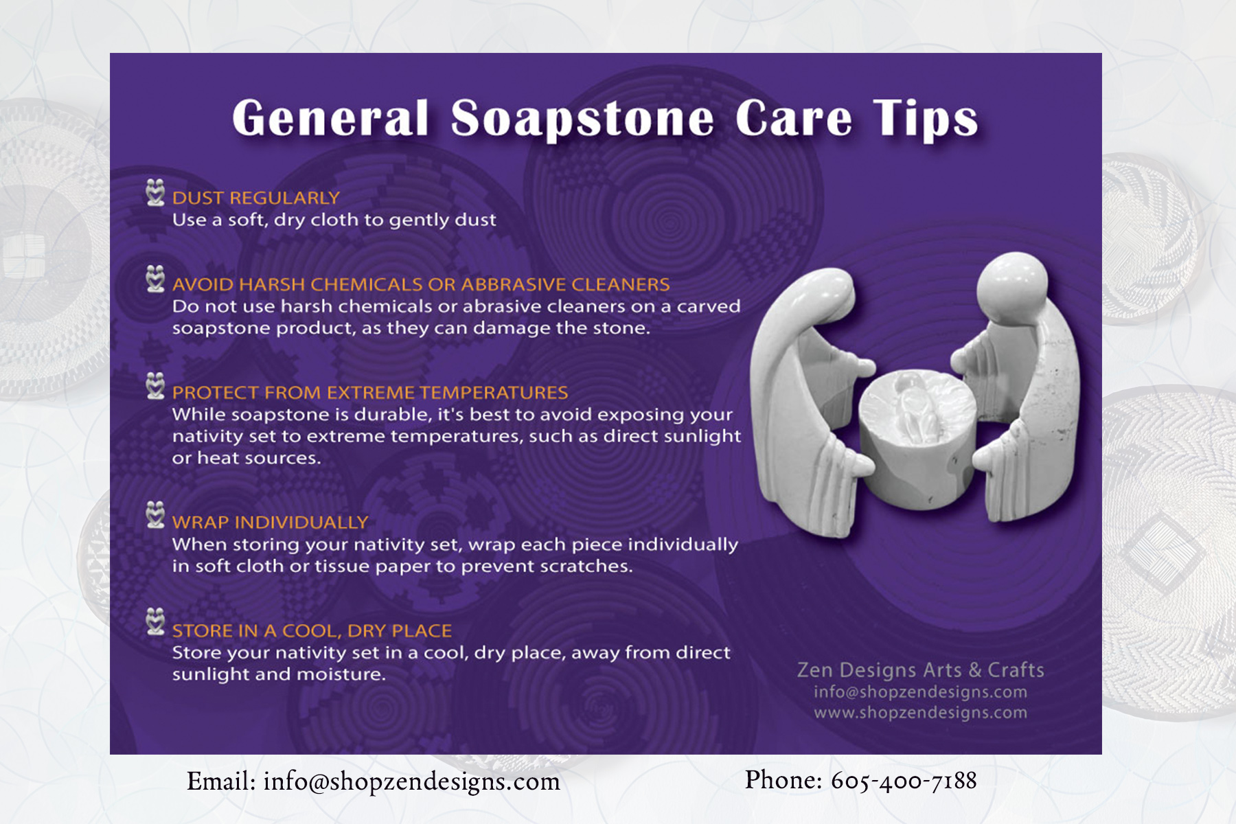 Natural Kisii Soapstone Nativity - Holy Family - Image 10