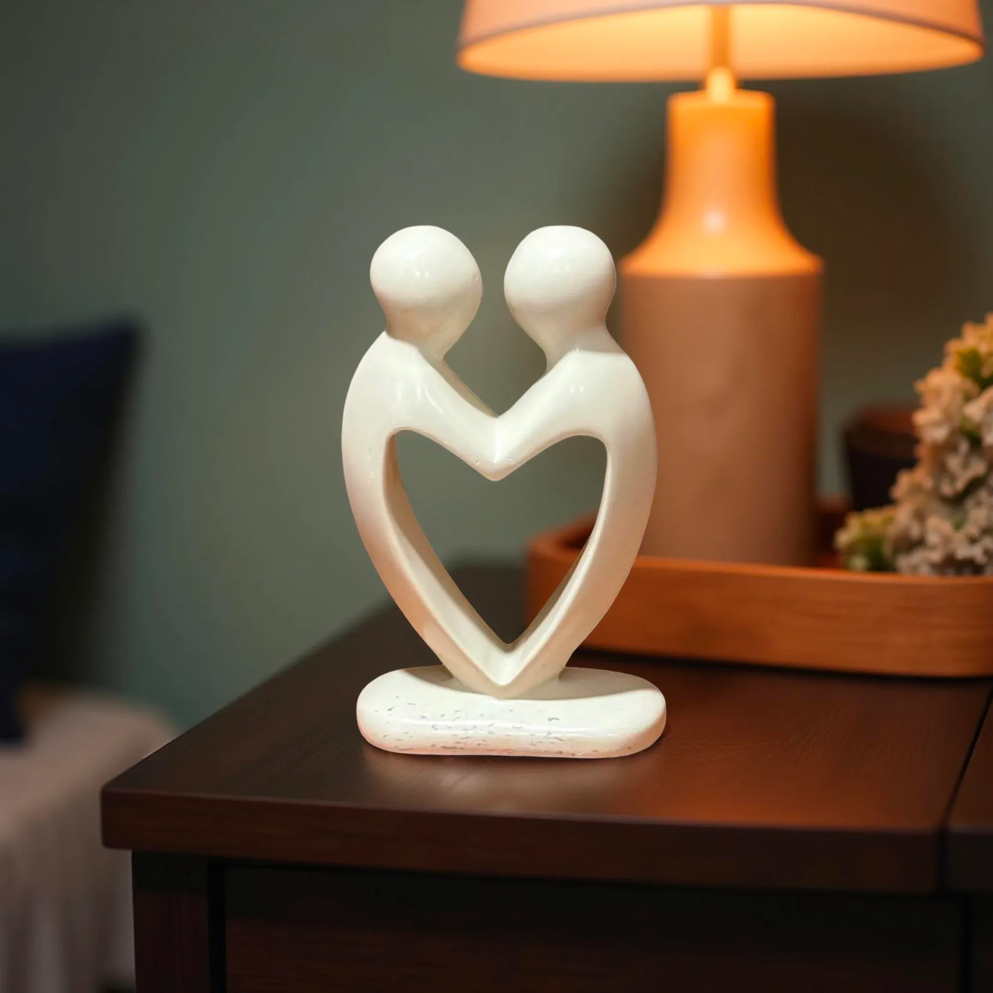 Loving Couple Sculpture, 6 inches tall