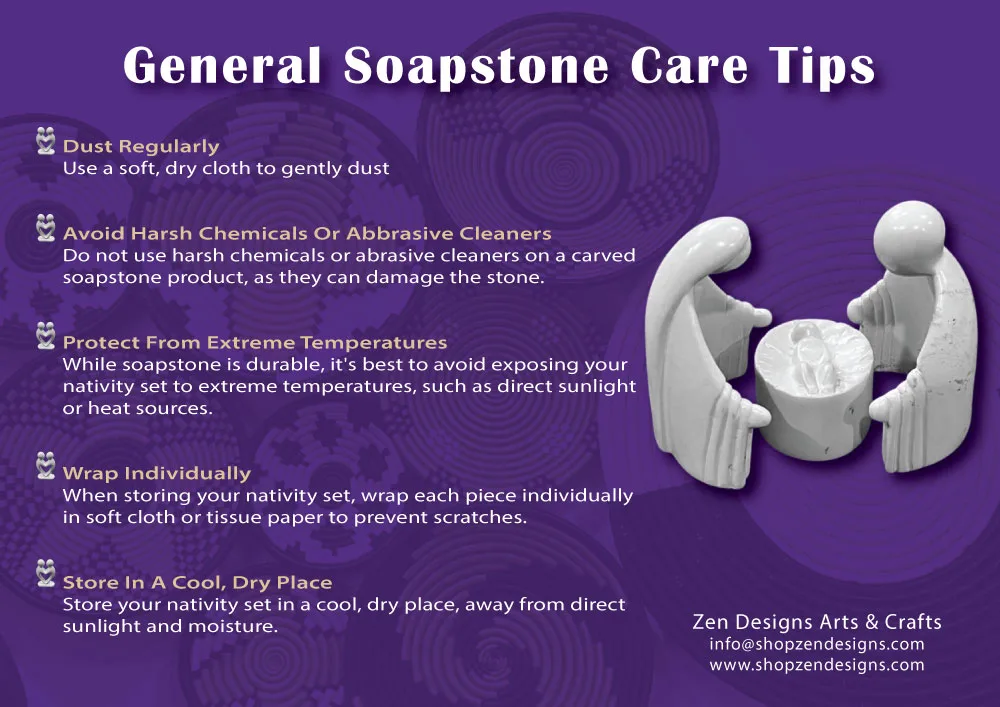 Natural Kisii Soapstone Nativity - Holy Family & Lambs - Image 11