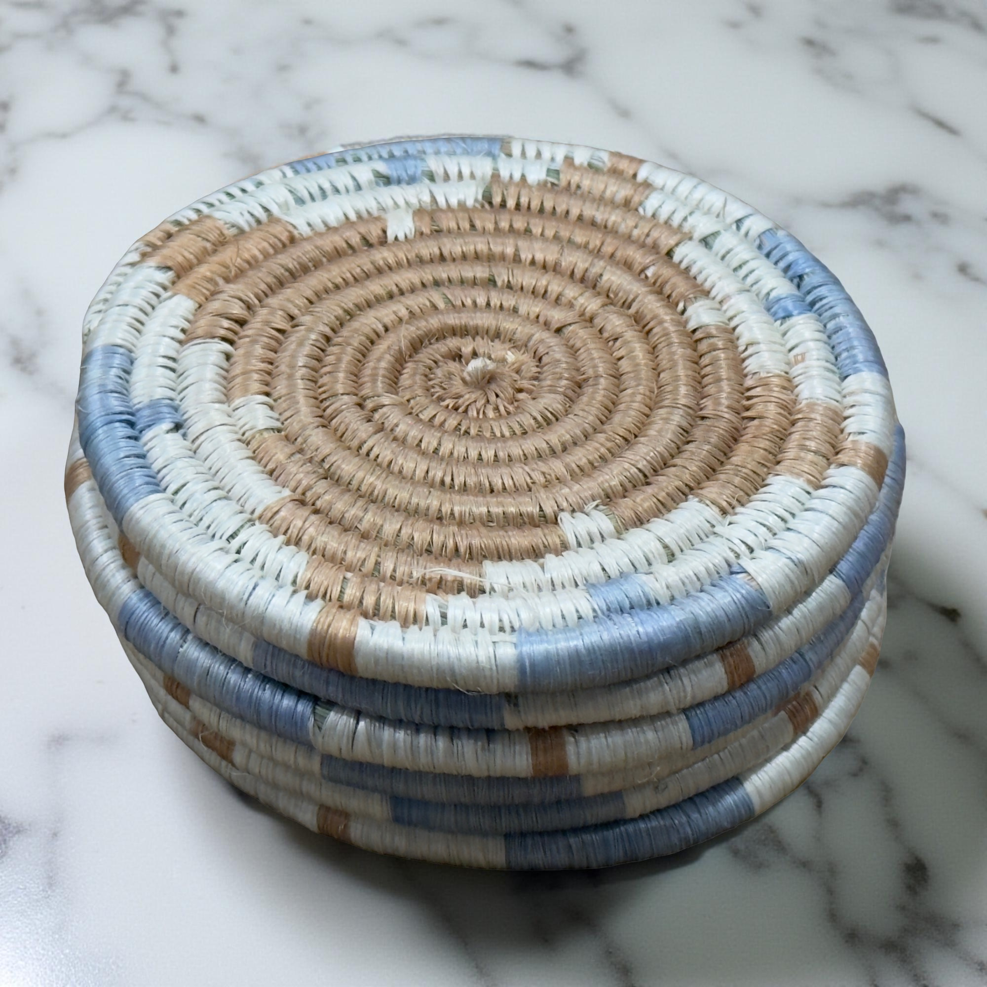 Handwoven Sisal Coasters - Set of 6 - Artisan Made in Kenya - 4 Inch Round Drink Mats - Image 7
