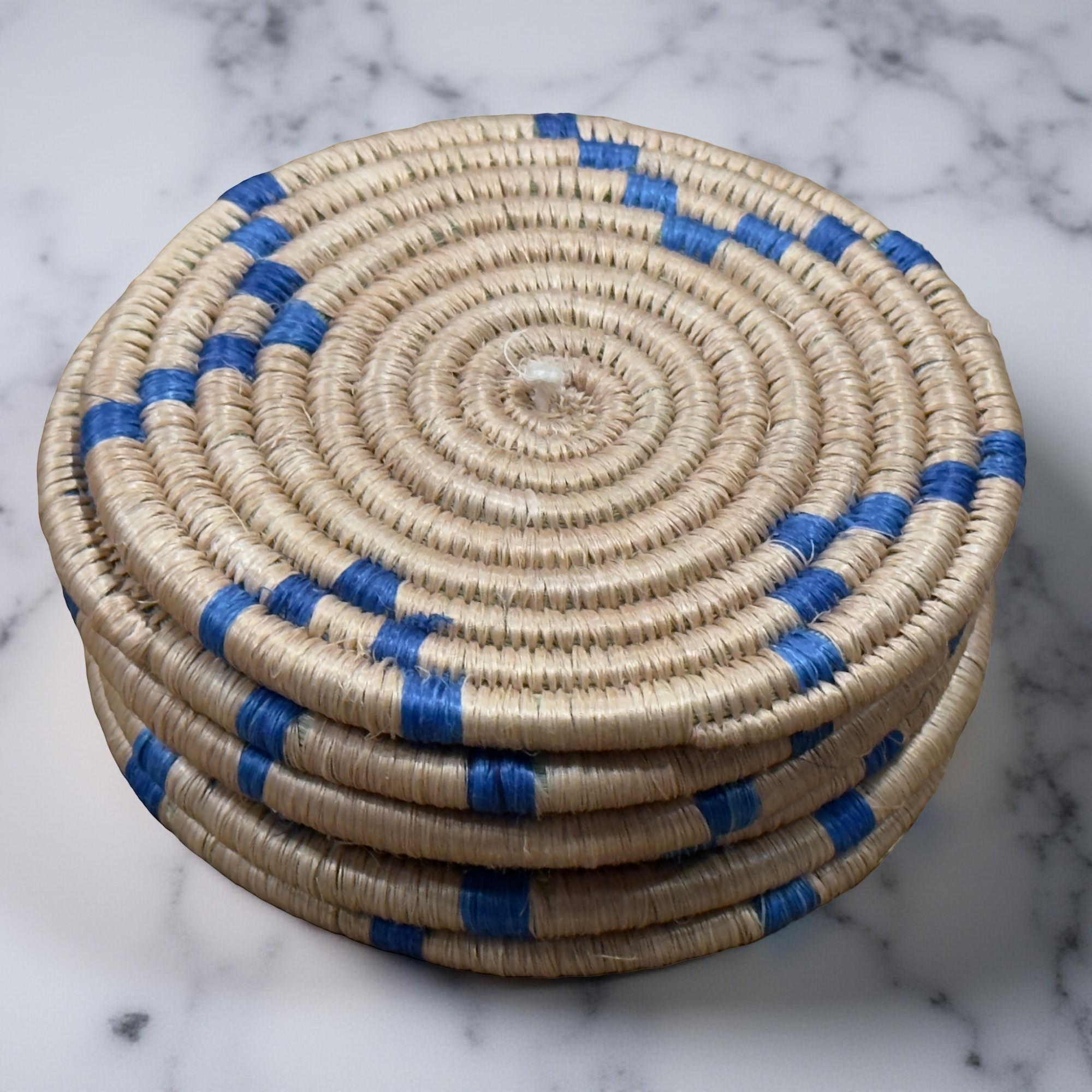 Handwoven Sisal Coasters - Set of 6 - Artisan Made in Kenya - 4 Inch Round Drink Mats - Image 12