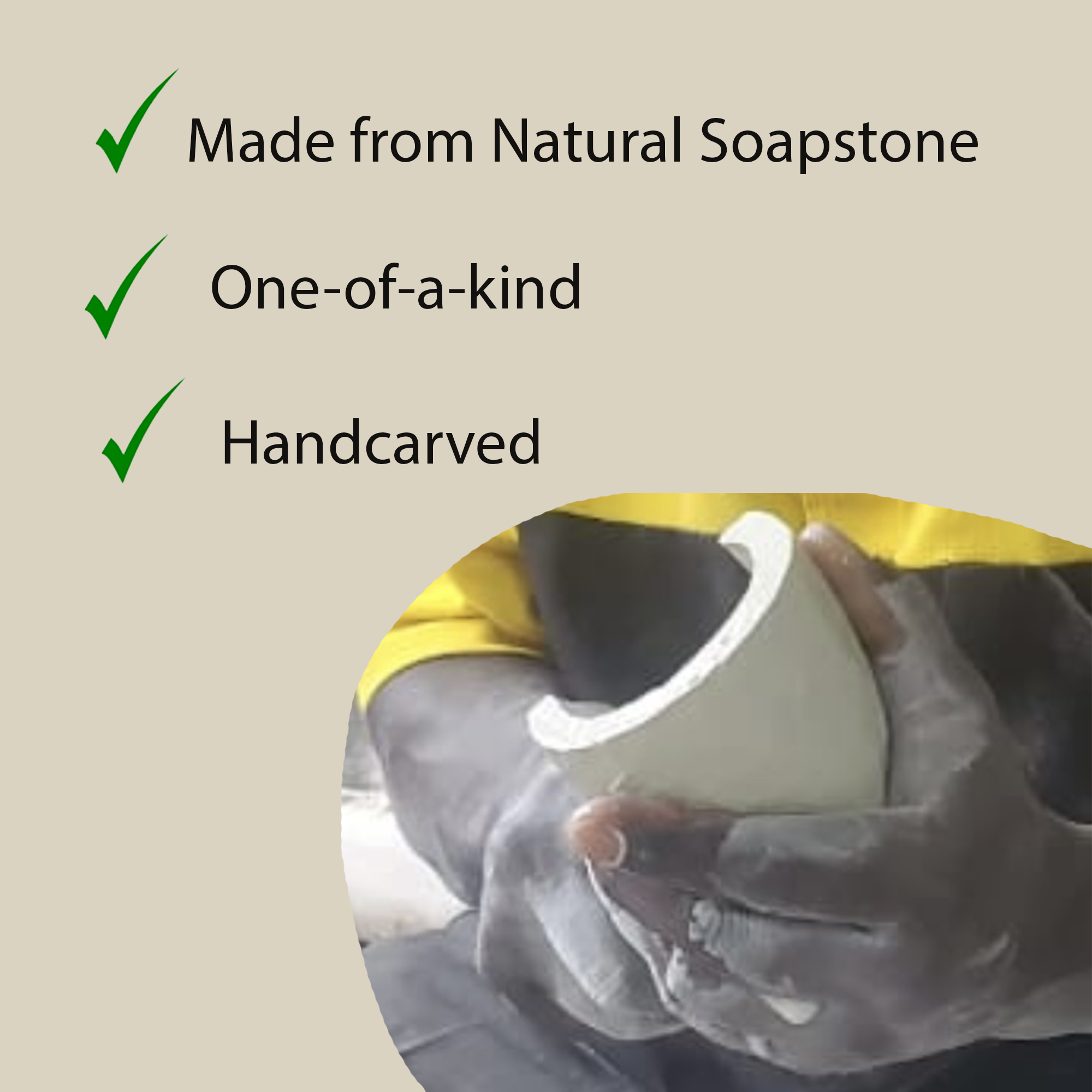 Natural Kisii Soapstone Nativity Set, Hand-Carved Religious Christmas Decor, Kenya Handmade Holy Family & Arch Figurines - Image 8